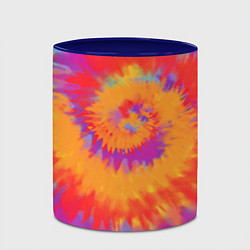 Кружка 3D Тай дай в радуге, цвет: 3D-белый + синий — фото 2