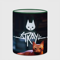 Кружка 3D Stray: Бродячий кот, цвет: 3D-зеленый кант — фото 2