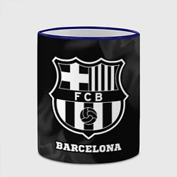 Кружка 3D Barcelona Sport на темном фоне, цвет: 3D-синий кант — фото 2