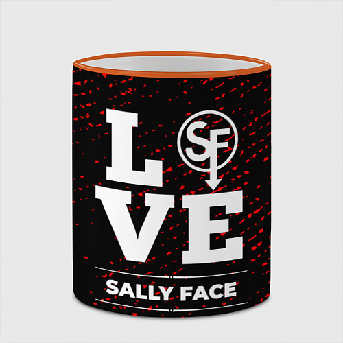 Кружка цветная Sally Face Love Классика / 3D-Оранжевый кант – фото 2