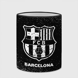 Кружка 3D Barcelona с потертостями на темном фоне, цвет: 3D-черный кант — фото 2