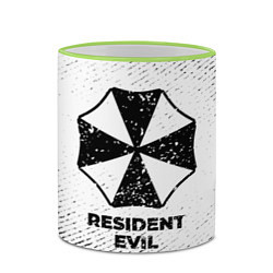 Кружка 3D Resident Evil с потертостями на светлом фоне, цвет: 3D-светло-зеленый кант — фото 2