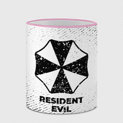 Кружка 3D Resident Evil с потертостями на светлом фоне, цвет: 3D-розовый кант — фото 2