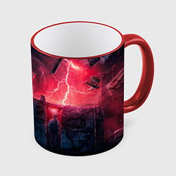 Кружка 3D Очень странные дела 4: Vecna season, цвет: 3D-красный кант