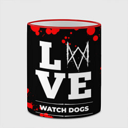 Кружка 3D Watch Dogs Love Классика, цвет: 3D-красный кант — фото 2
