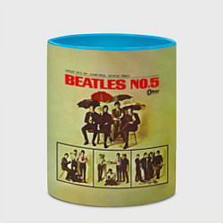 Кружка 3D Beatles N0 5, цвет: 3D-белый + небесно-голубой — фото 2