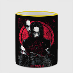 Кружка 3D Брэндон Ли - фильм Ворон, цвет: 3D-желтый кант — фото 2