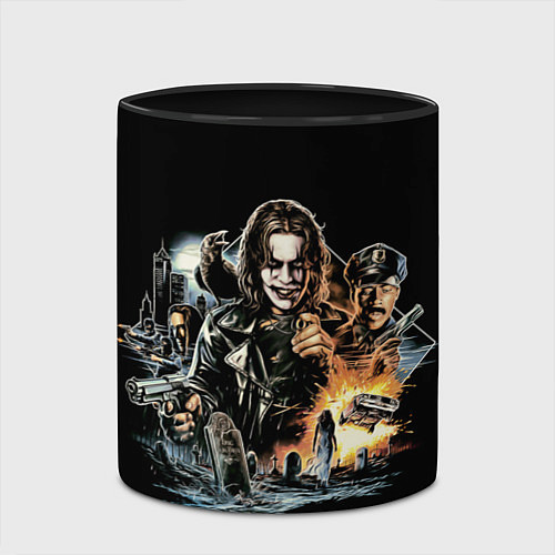 Кружка цветная Фильм Ворон, Постер The Crow / 3D-Белый + черный – фото 2