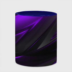 Кружка 3D Geometry Черный и фиолетовый, цвет: 3D-белый + синий — фото 2