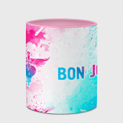 Кружка 3D Bon Jovi Neon Gradient, цвет: 3D-белый + розовый — фото 2