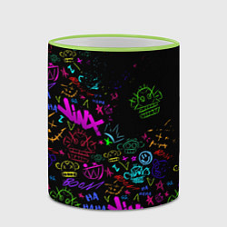 Кружка 3D League Of Legends неон - Arcane logo, цвет: 3D-светло-зеленый кант — фото 2