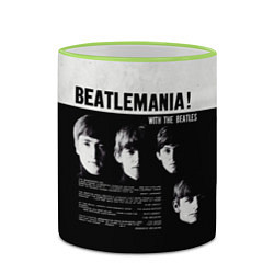 Кружка 3D With The Beatles Битломания, цвет: 3D-светло-зеленый кант — фото 2