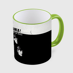 Кружка 3D With The Beatles Битломания, цвет: 3D-светло-зеленый кант