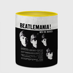 Кружка 3D With The Beatles Битломания, цвет: 3D-белый + желтый — фото 2