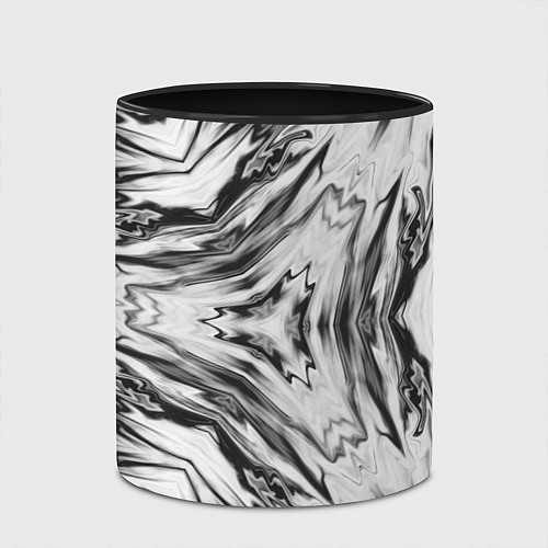 Кружка цветная Черно-белый абстрактный узор Трио / 3D-Белый + черный – фото 2