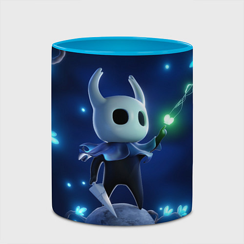 Кружка цветная Hollow Knight неоновые бабочки / 3D-Белый + небесно-голубой – фото 2
