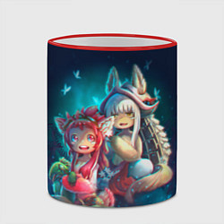 Кружка 3D Наначи и Митти из аниме Сделано в бездне, цвет: 3D-красный кант — фото 2