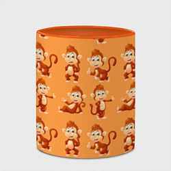 Кружка 3D Funny monkeys, цвет: 3D-белый + оранжевый — фото 2