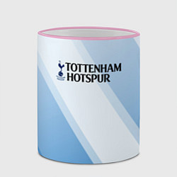 Кружка 3D Tottenham hotspur Голубые полосы, цвет: 3D-розовый кант — фото 2