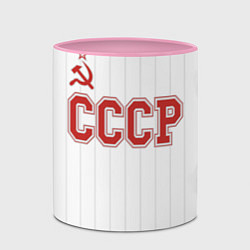 Кружка 3D СССР - Союз Советских Социалистических Республик, цвет: 3D-белый + розовый — фото 2
