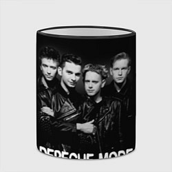 Кружка 3D Depeche Mode - black & white portrait, цвет: 3D-черный кант — фото 2