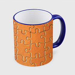 Кружка цветная Пазлы - паттерн