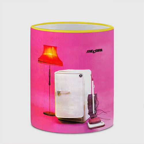 Кружка цветная Three Imaginary Boys - The Cure / 3D-Желтый кант – фото 2