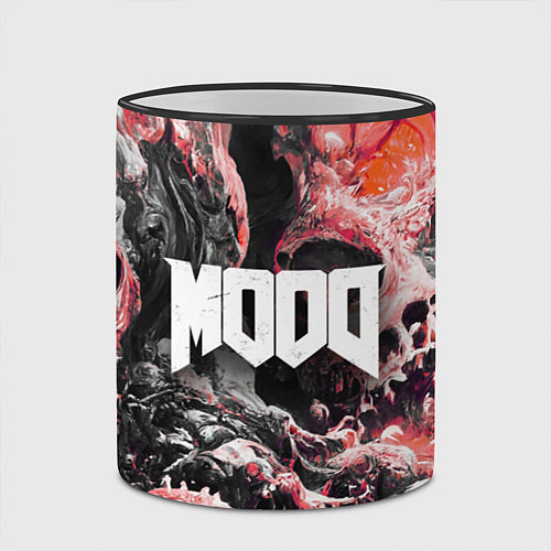 Кружка цветная Mood in doom style 2 / 3D-Черный кант – фото 2