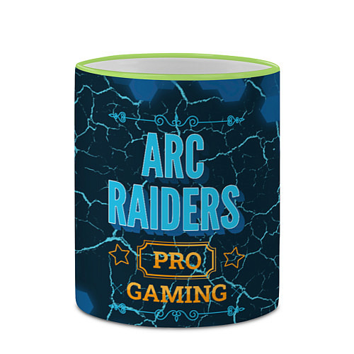 Кружка цветная Игра ARC Raiders: pro gaming / 3D-Светло-зеленый кант – фото 2