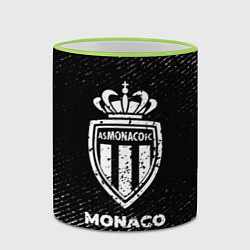 Кружка 3D Monaco с потертостями на темном фоне, цвет: 3D-светло-зеленый кант — фото 2