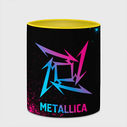 Кружка 3D Metallica - neon gradient, цвет: 3D-белый + желтый — фото 2