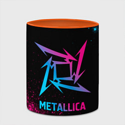 Кружка 3D Metallica - neon gradient, цвет: 3D-белый + оранжевый — фото 2