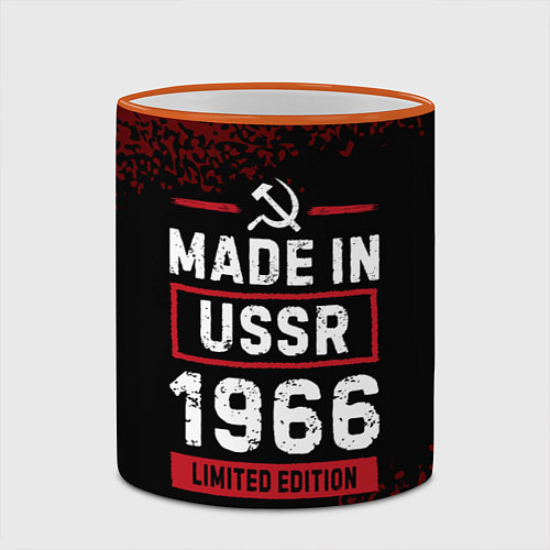 Кружка цветная Made in USSR 1966 - limited edition / 3D-Оранжевый кант – фото 2