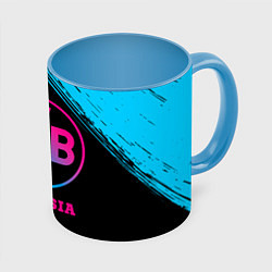Кружка 3D Borussia - neon gradient, цвет: 3D-белый + небесно-голубой