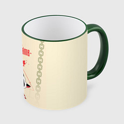 Кружка 3D Злобная овечка - Cult of the lamb, цвет: 3D-зеленый кант