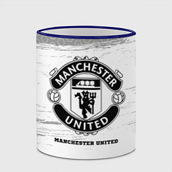 Кружка 3D Manchester United sport на светлом фоне, цвет: 3D-синий кант — фото 2
