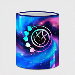 Кружка 3D Blink 182 неоновый космос, цвет: 3D-синий кант — фото 2