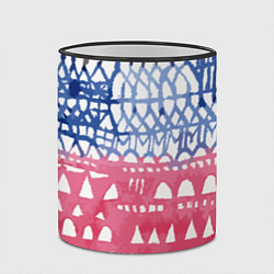 Кружка 3D Абстракция Город Эдварда Мунка, цвет: 3D-черный кант — фото 2