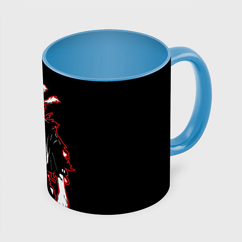 Кружка цветная Ичиго Курасаки - Блич / 3D-Белый + небесно-голубой – фото 1