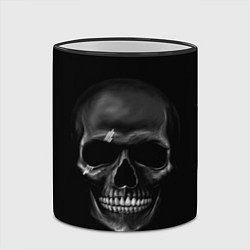 Кружка 3D Карбоновый череп, цвет: 3D-черный кант — фото 2