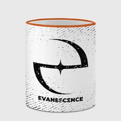 Кружка 3D Evanescence с потертостями на светлом фоне, цвет: 3D-оранжевый кант — фото 2