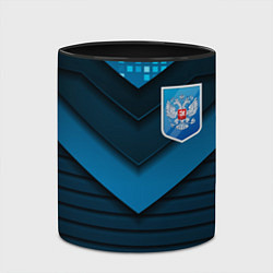 Кружка 3D Russia abstract blue, цвет: 3D-белый + черный — фото 2