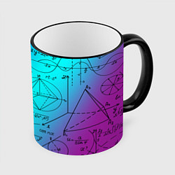 Кружка 3D Неоновая формула, цвет: 3D-черный кант