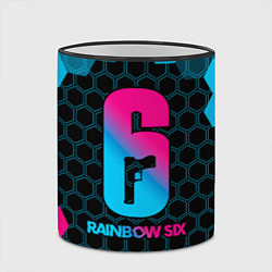 Кружка 3D Rainbow Six - neon gradient, цвет: 3D-черный кант — фото 2