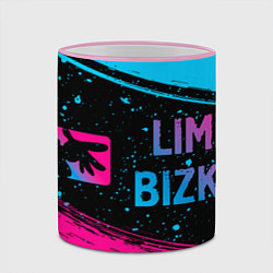 Кружка 3D Limp Bizkit - neon gradient: надпись и символ, цвет: 3D-розовый кант — фото 2