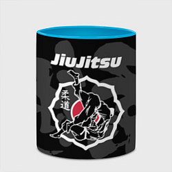 Кружка 3D Jiu-jitsu throw logo, цвет: 3D-белый + небесно-голубой — фото 2