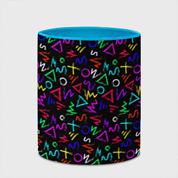 Кружка 3D League Of Legends: Arcane neon logo, цвет: 3D-белый + небесно-голубой — фото 2