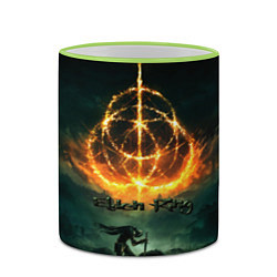 Кружка 3D Elden ring art пламя, цвет: 3D-светло-зеленый кант — фото 2