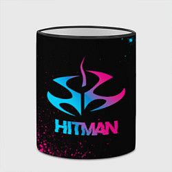 Кружка 3D Hitman - neon gradient, цвет: 3D-черный кант — фото 2