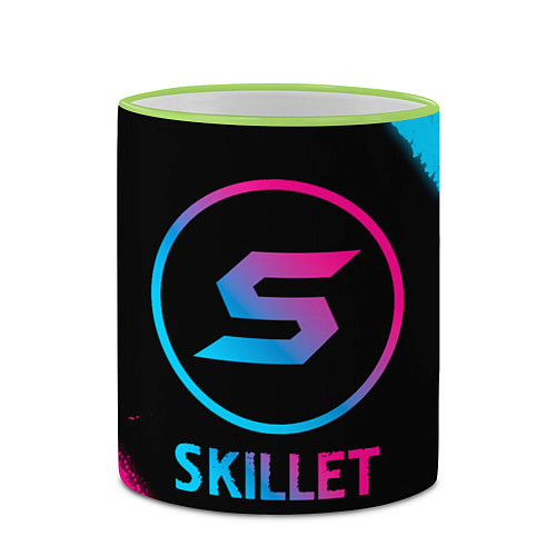 Кружка цветная Skillet - neon gradient / 3D-Светло-зеленый кант – фото 2